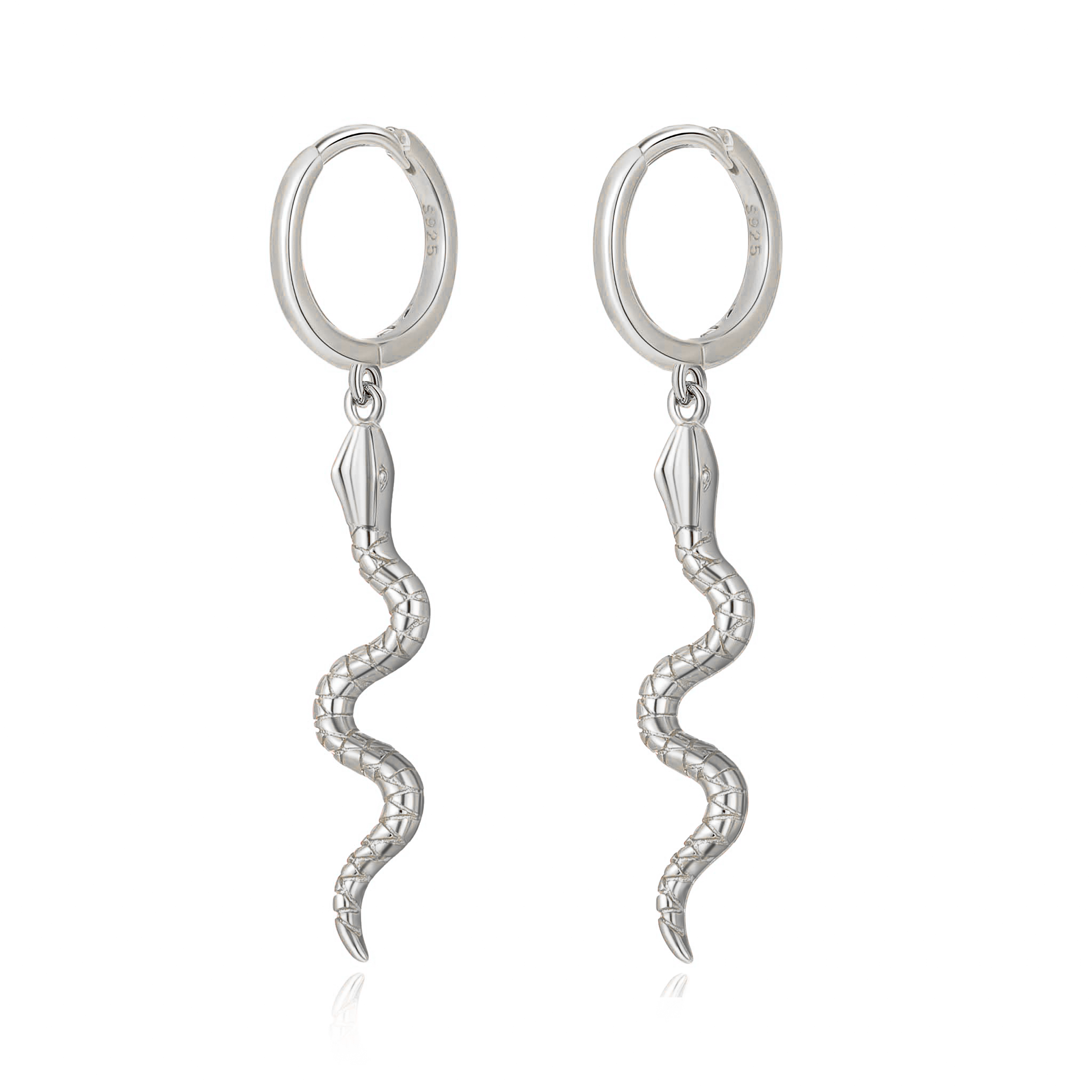 Boucles "Serpent" ~ Argent Sterling