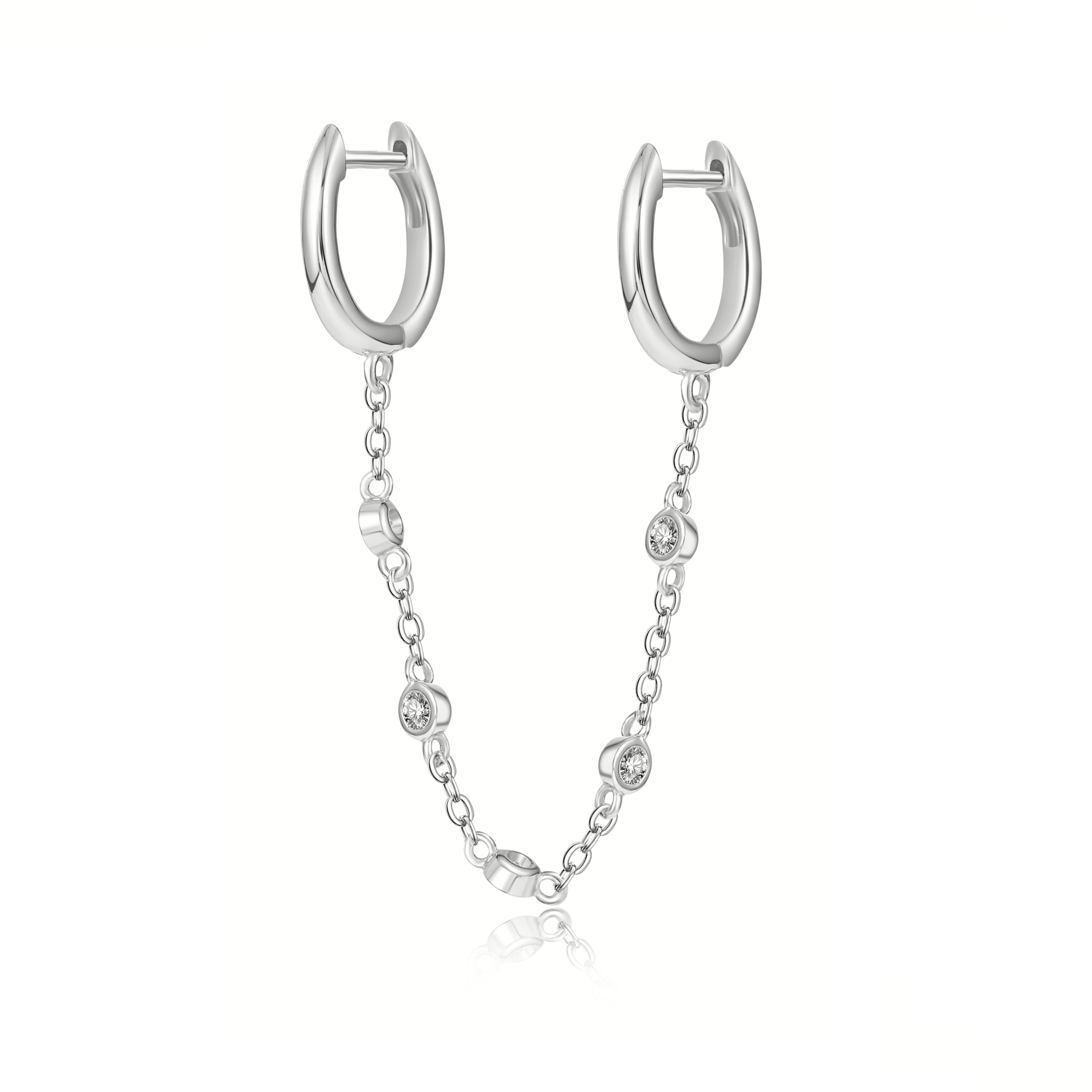 Boucle "Twin" ~ Argent Sterling