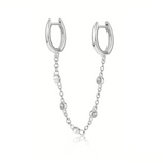 Charger l&#39;image dans la galerie, Boucle &quot;Twin&quot; ~ Argent Sterling
