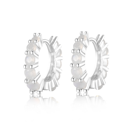 Boucles "Opales" ~ Argent Sterling