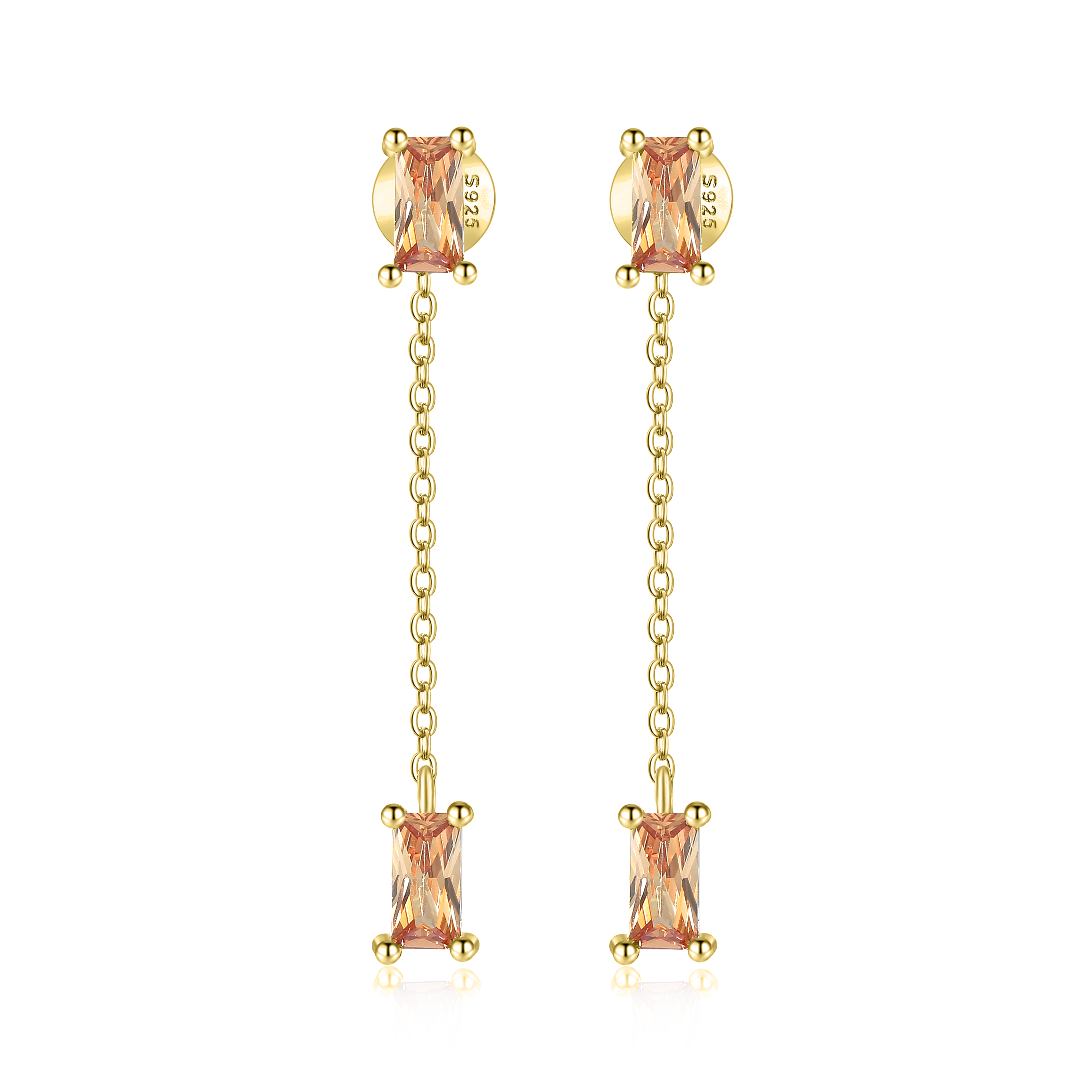 Boucles "Champagne Ligne" ~ Argent Sterling