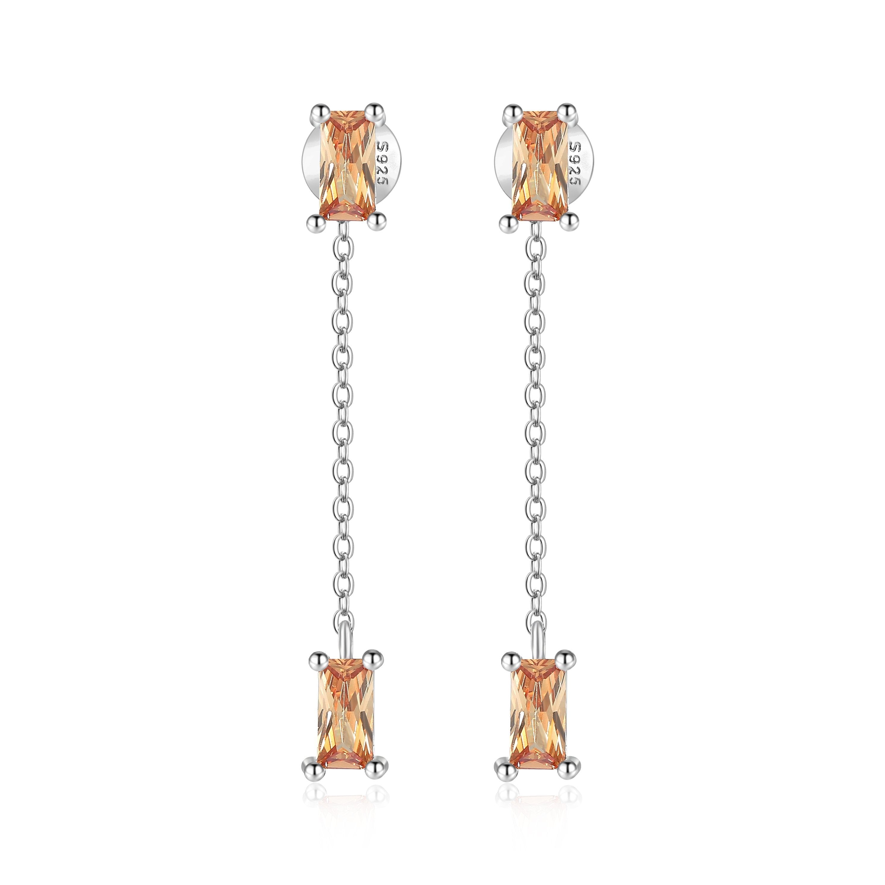 Boucles "Champagne Ligne" ~ Argent Sterling