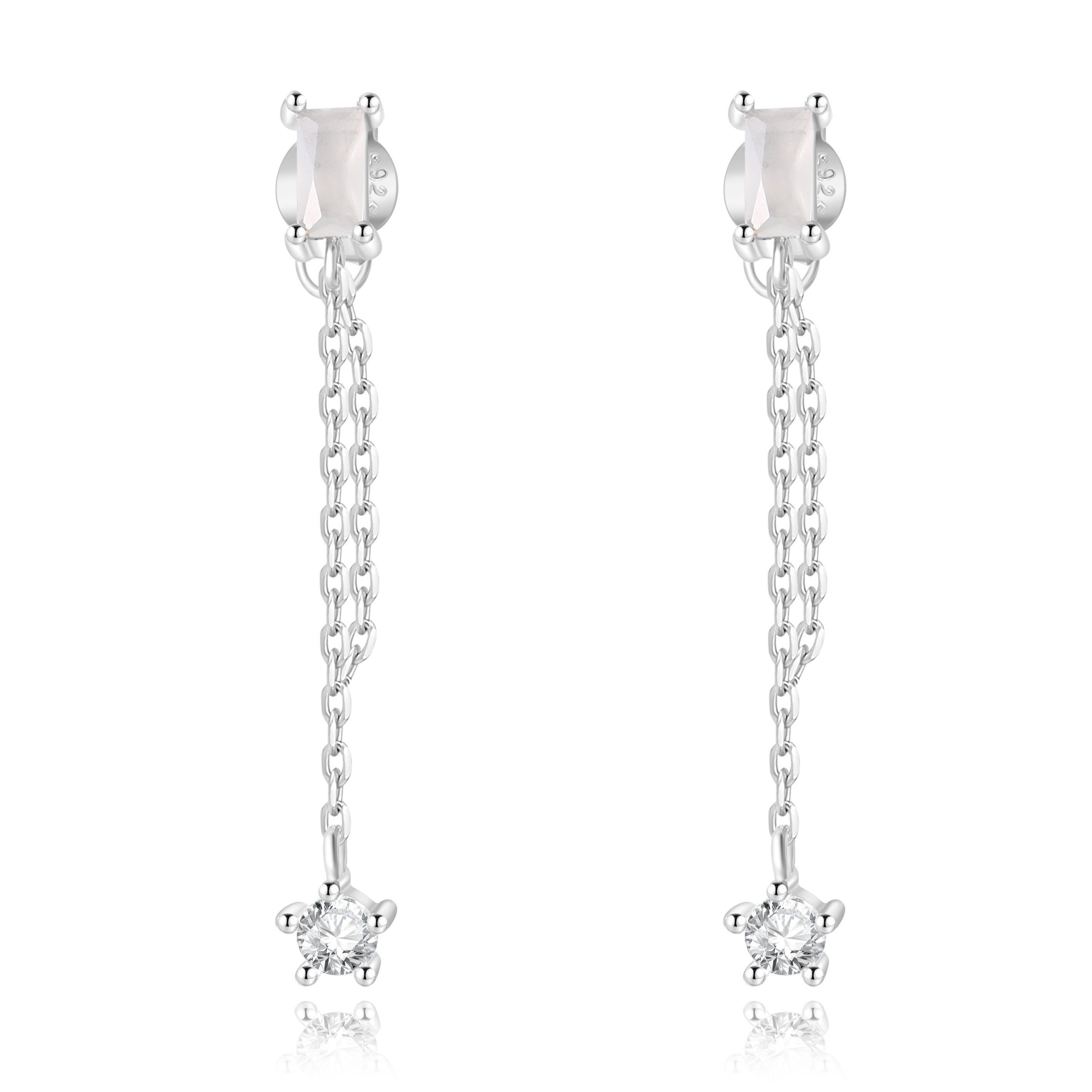 Boucles "Long Purity" ~ Argent Sterling