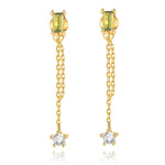 Charger l&#39;image dans la galerie, Boucles &quot;Long Peridot&quot; ~ Argent Sterling
