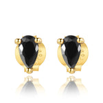 Charger l&#39;image dans la galerie, Boucles &quot;Black Shine&quot; ~ Argent Sterling

