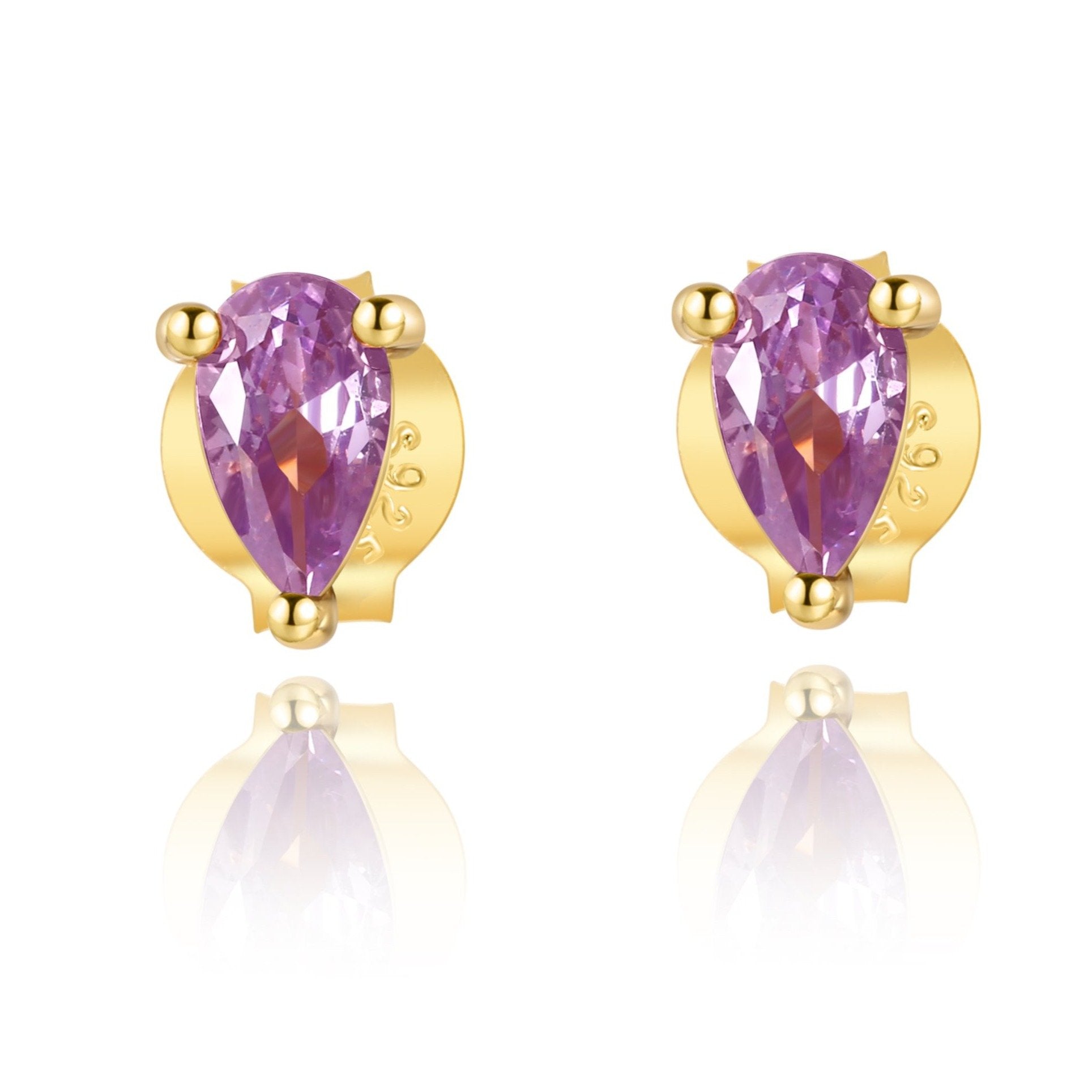 Boucles "Violet" ~ Argent Sterling