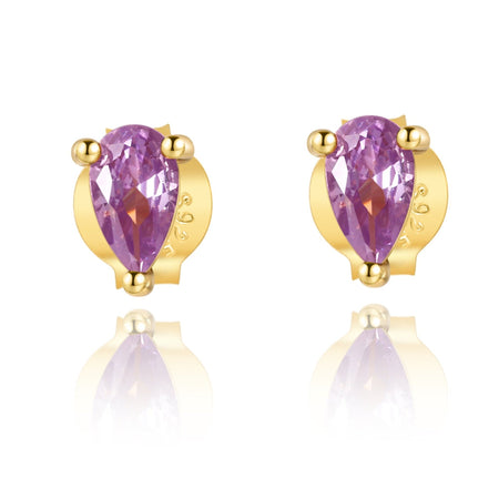 Boucles "Violet" ~ Argent Sterling