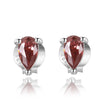 Boucles "Red Wine" ~ Argent Sterling