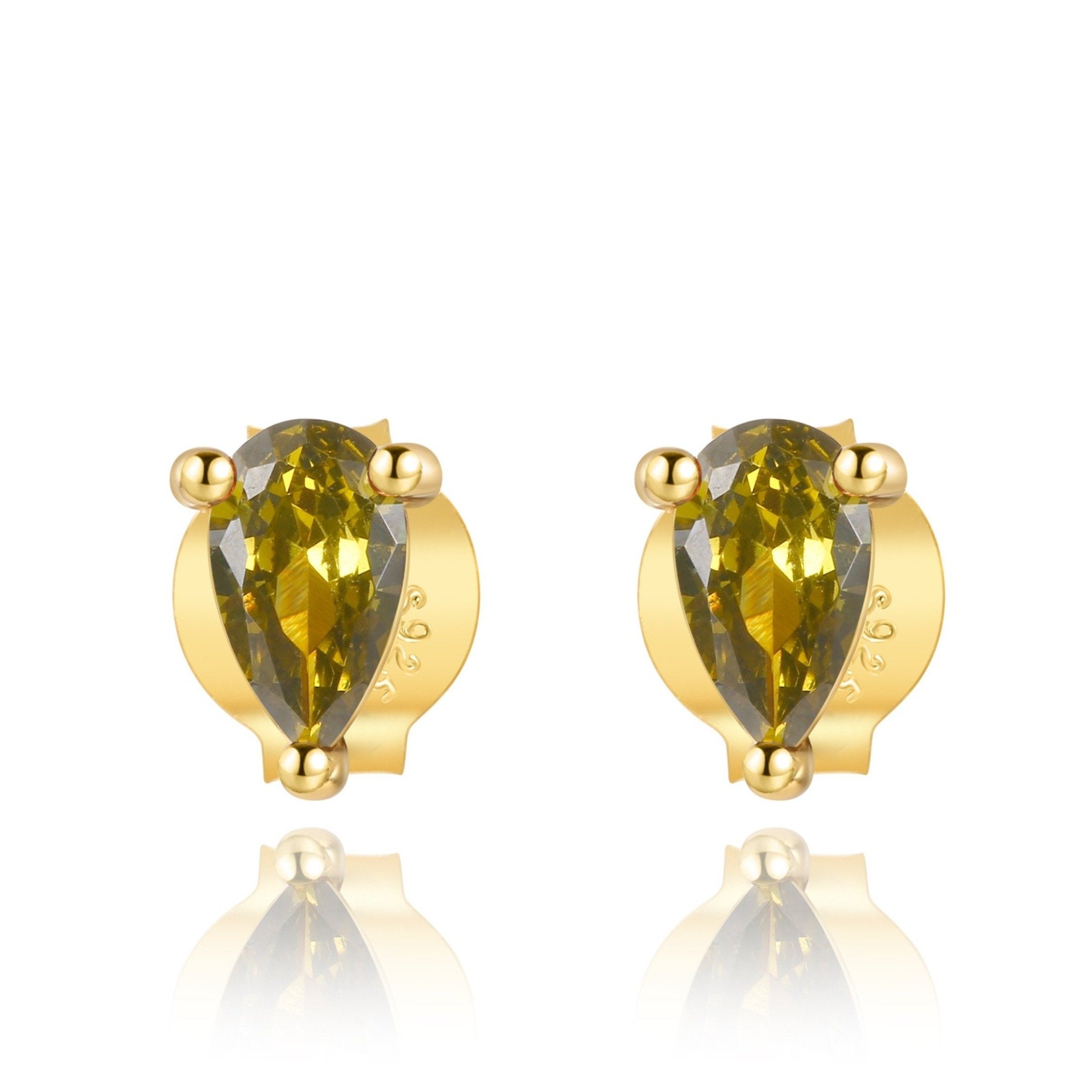 Boucles "Amber Glitter" ~ Argent Sterling