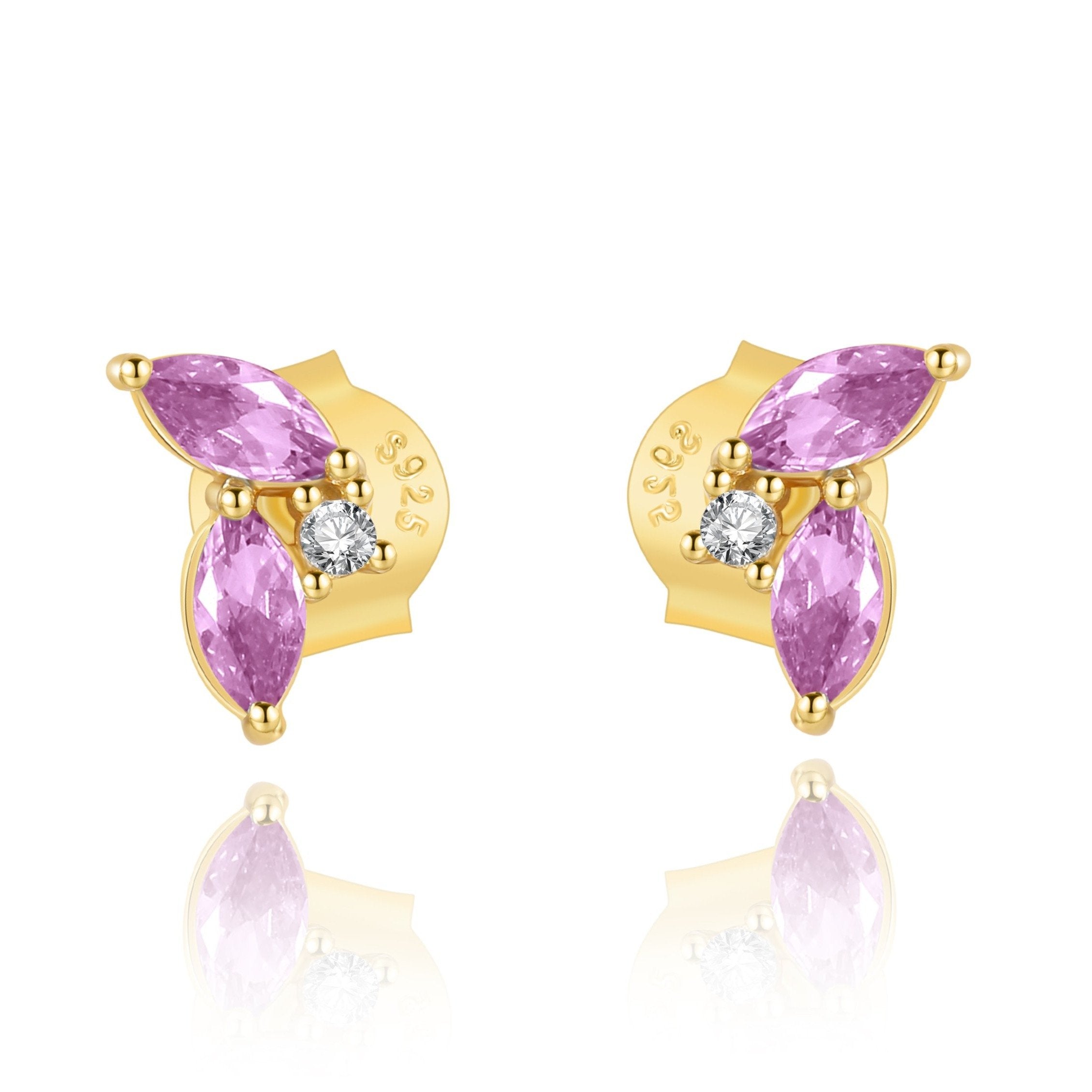 Boucles "Sensation Violette" ~ Argent Sterling