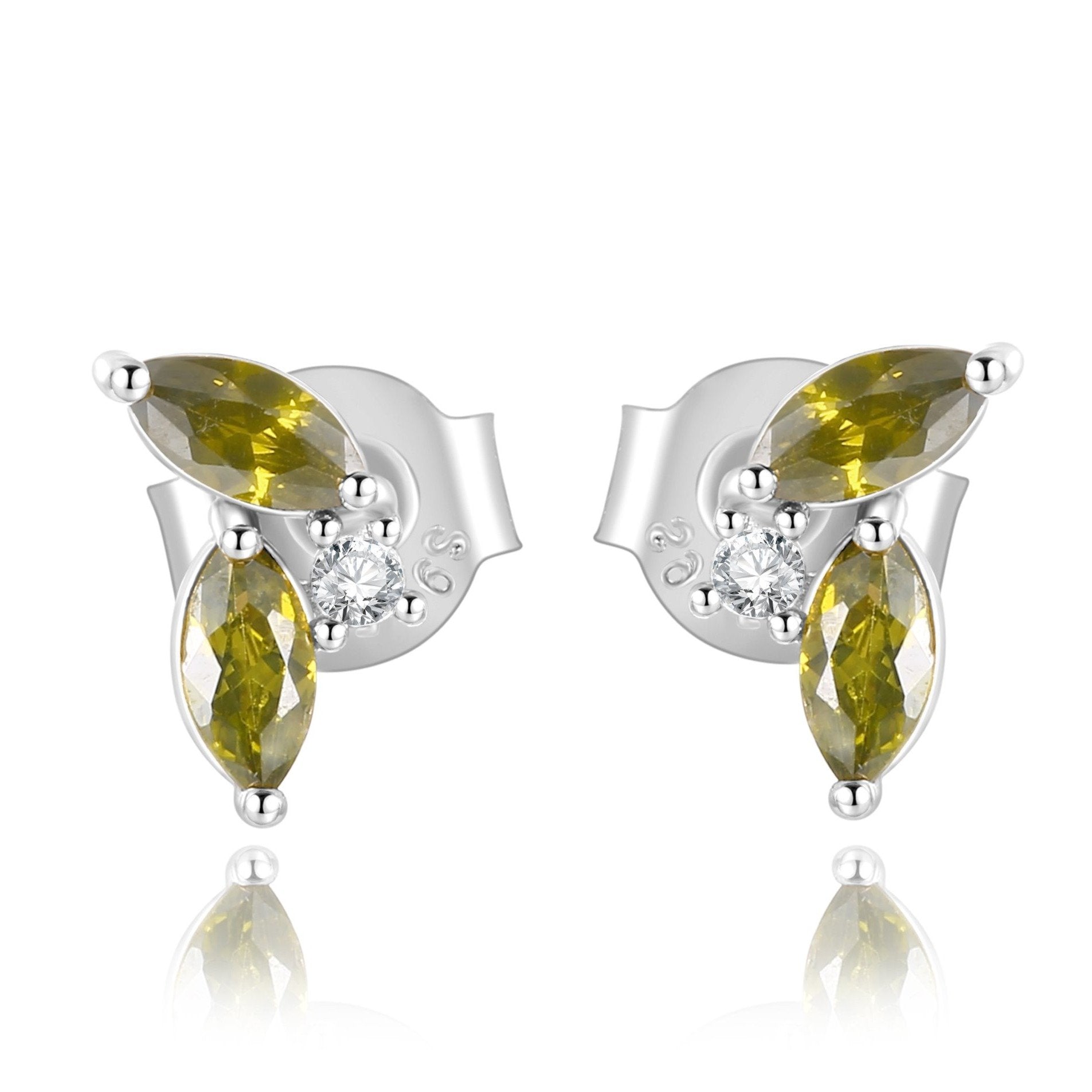 Boucles "Sensation Verte" ~ Argent Sterling