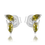 Charger l&#39;image dans la galerie, Boucles &quot;Sensation Verte&quot; ~ Argent Sterling
