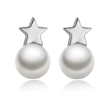 Charger l&#39;image dans la galerie, Boucles &quot;Perle Cosmique&quot; ~ Argent Sterling
