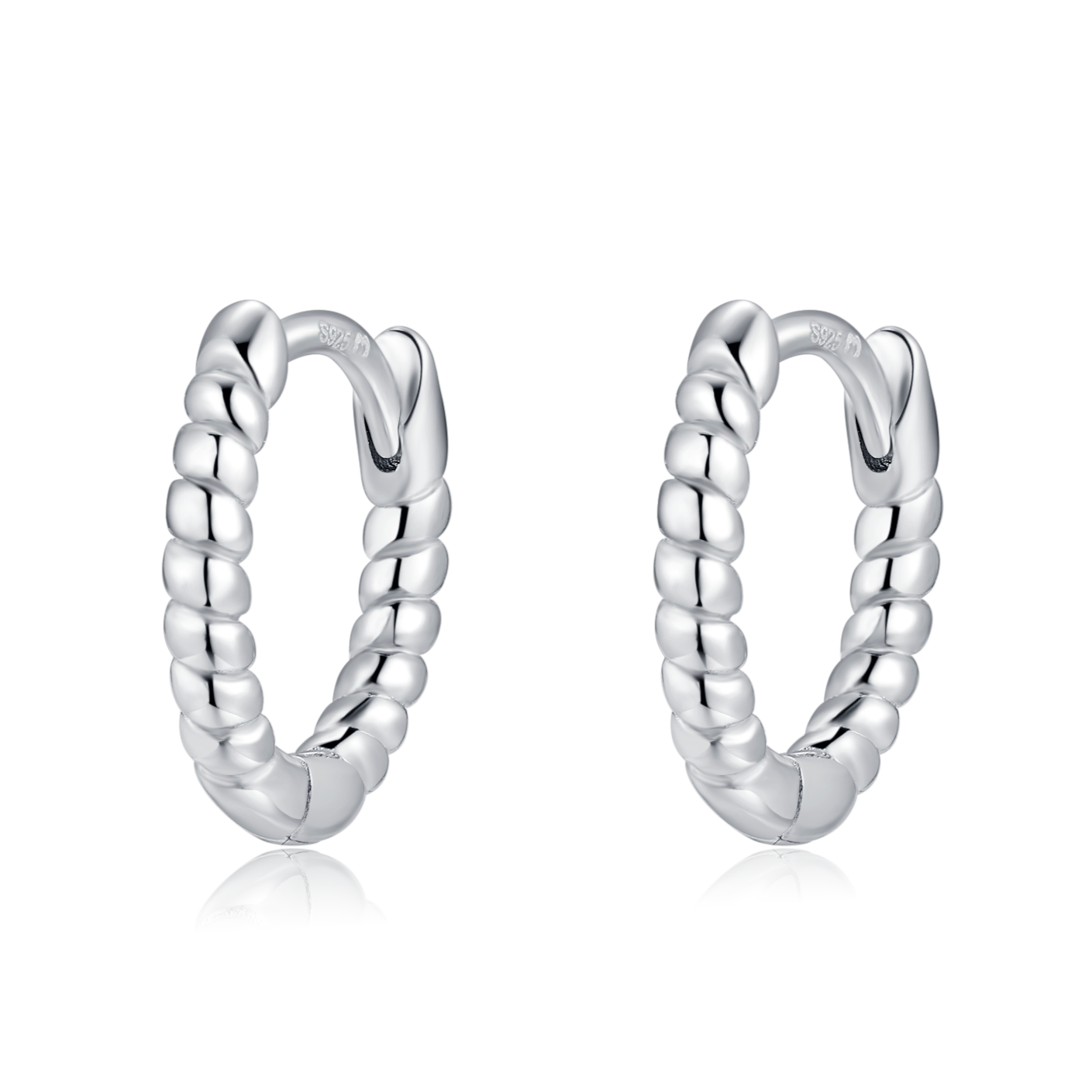 Boucles "Corde" ~ Argent Sterling