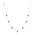 Charger l&#39;image dans la galerie, Collier &quot;Perles Noires&quot; ~ Argent Sterling
