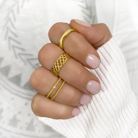 Bague "Hollow" ~ Argent Sterling
