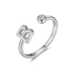 Charger l&#39;image dans la galerie, Bague &quot;Top Lettre&quot; ~ Argent Sterling
