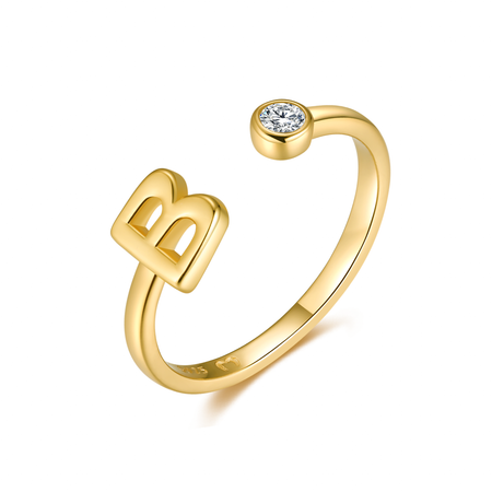 Bague "Top Lettre" ~ Argent Sterling