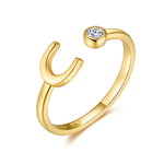 Charger l&#39;image dans la galerie, Bague &quot;Top Lettre&quot; ~ Argent Sterling
