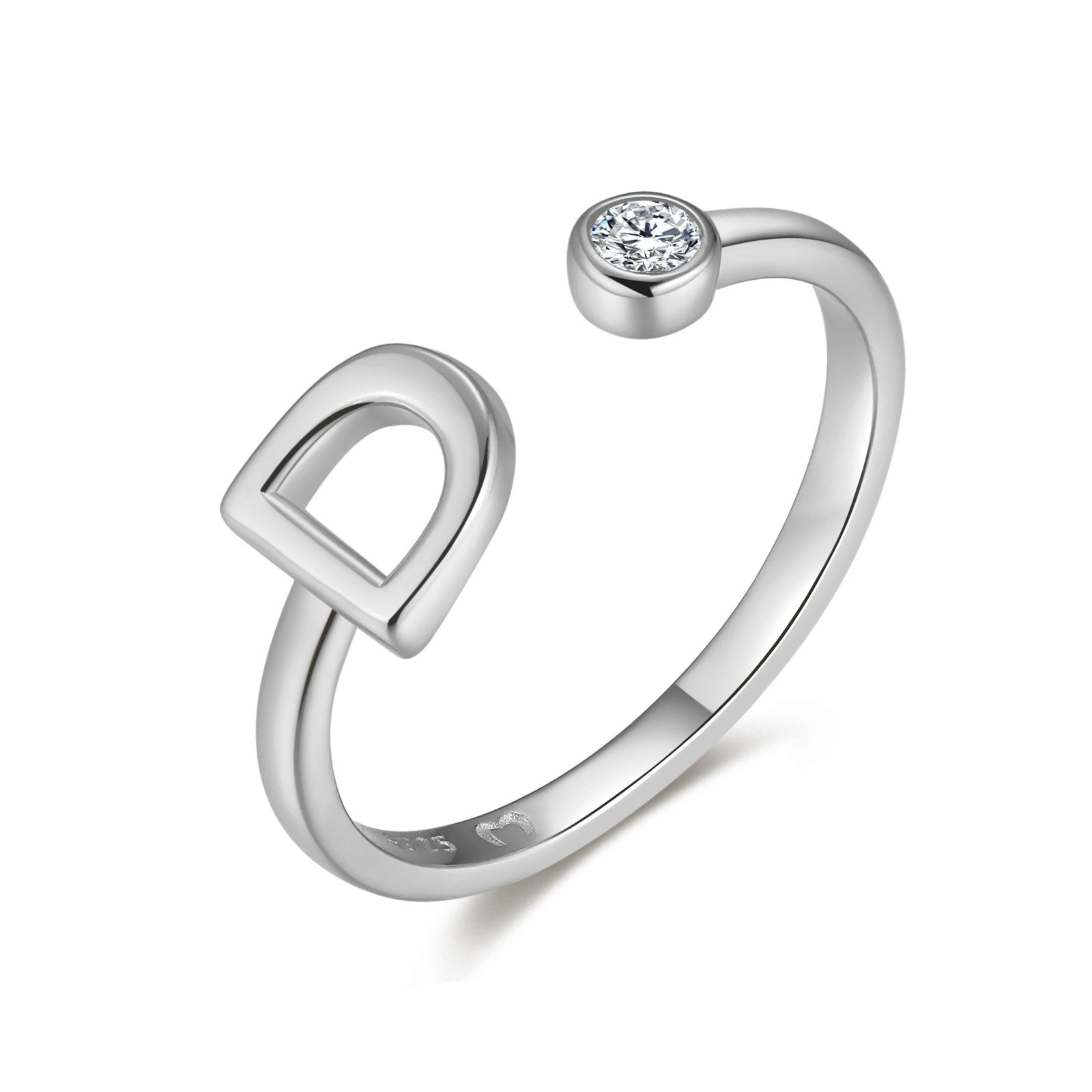Bague "Top Lettre" ~ Argent Sterling