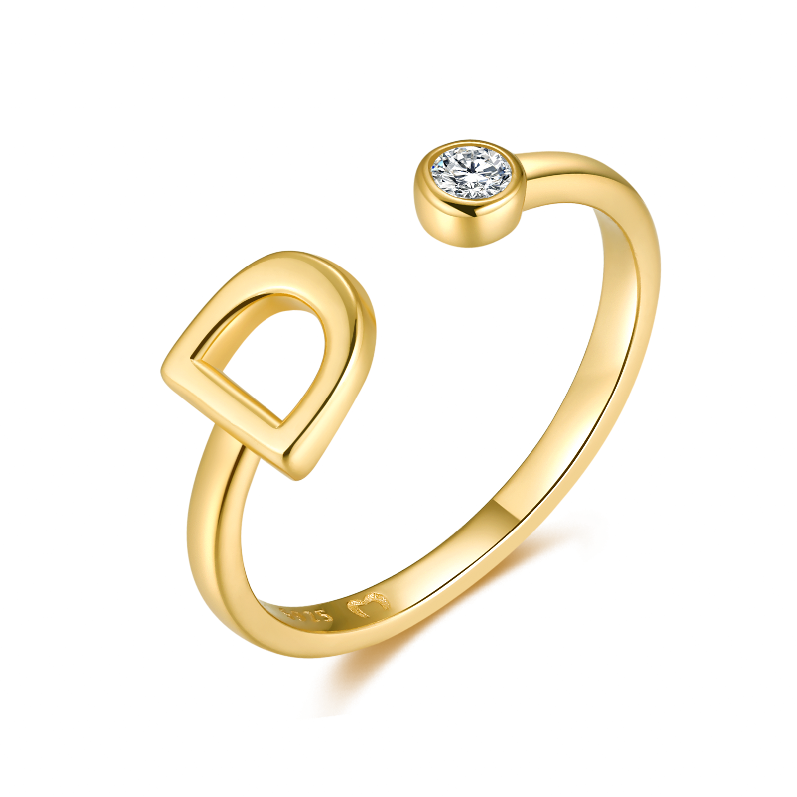 Bague "Top Lettre" ~ Argent Sterling