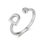 Charger l&#39;image dans la galerie, Bague &quot;Top Lettre&quot; ~ Argent Sterling
