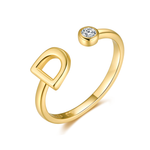 Charger l&#39;image dans la galerie, Bague &quot;Top Lettre&quot; ~ Argent Sterling
