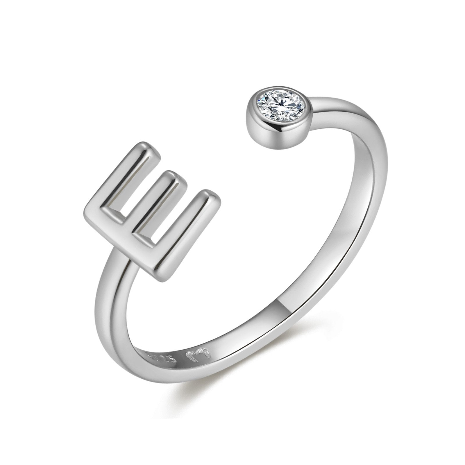 Bague "Top Lettre" ~ Argent Sterling