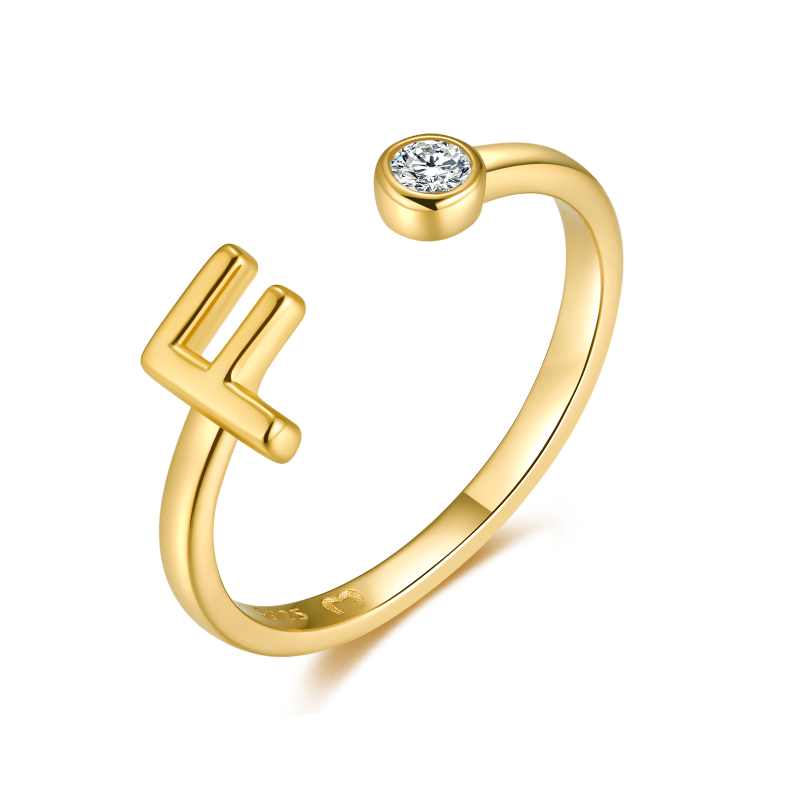 Bague "Top Lettre" ~ Argent Sterling