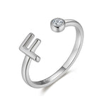Charger l&#39;image dans la galerie, Bague &quot;Top Lettre&quot; ~ Argent Sterling
