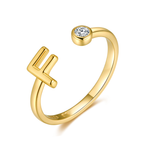 Charger l&#39;image dans la galerie, Bague &quot;Top Lettre&quot; ~ Argent Sterling
