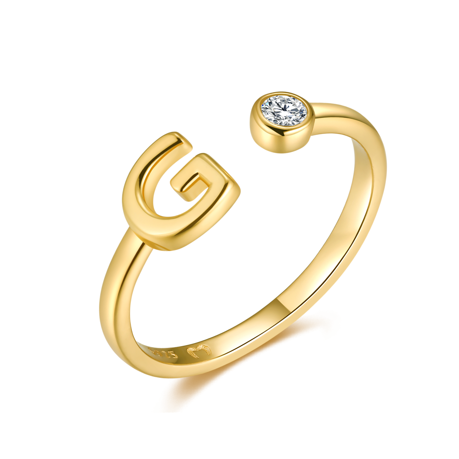 Bague "Top Lettre" ~ Argent Sterling