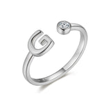 Charger l&#39;image dans la galerie, Bague &quot;Top Lettre&quot; ~ Argent Sterling
