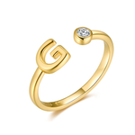 Charger l&#39;image dans la galerie, Bague &quot;Top Lettre&quot; ~ Argent Sterling
