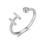 Charger l&#39;image dans la galerie, Bague &quot;Top Lettre&quot; ~ Argent Sterling
