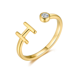 Charger l&#39;image dans la galerie, Bague &quot;Top Lettre&quot; ~ Argent Sterling
