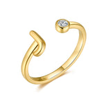 Charger l&#39;image dans la galerie, Bague &quot;Top Lettre&quot; ~ Argent Sterling
