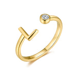 Charger l&#39;image dans la galerie, Bague &quot;Top Lettre&quot; ~ Argent Sterling
