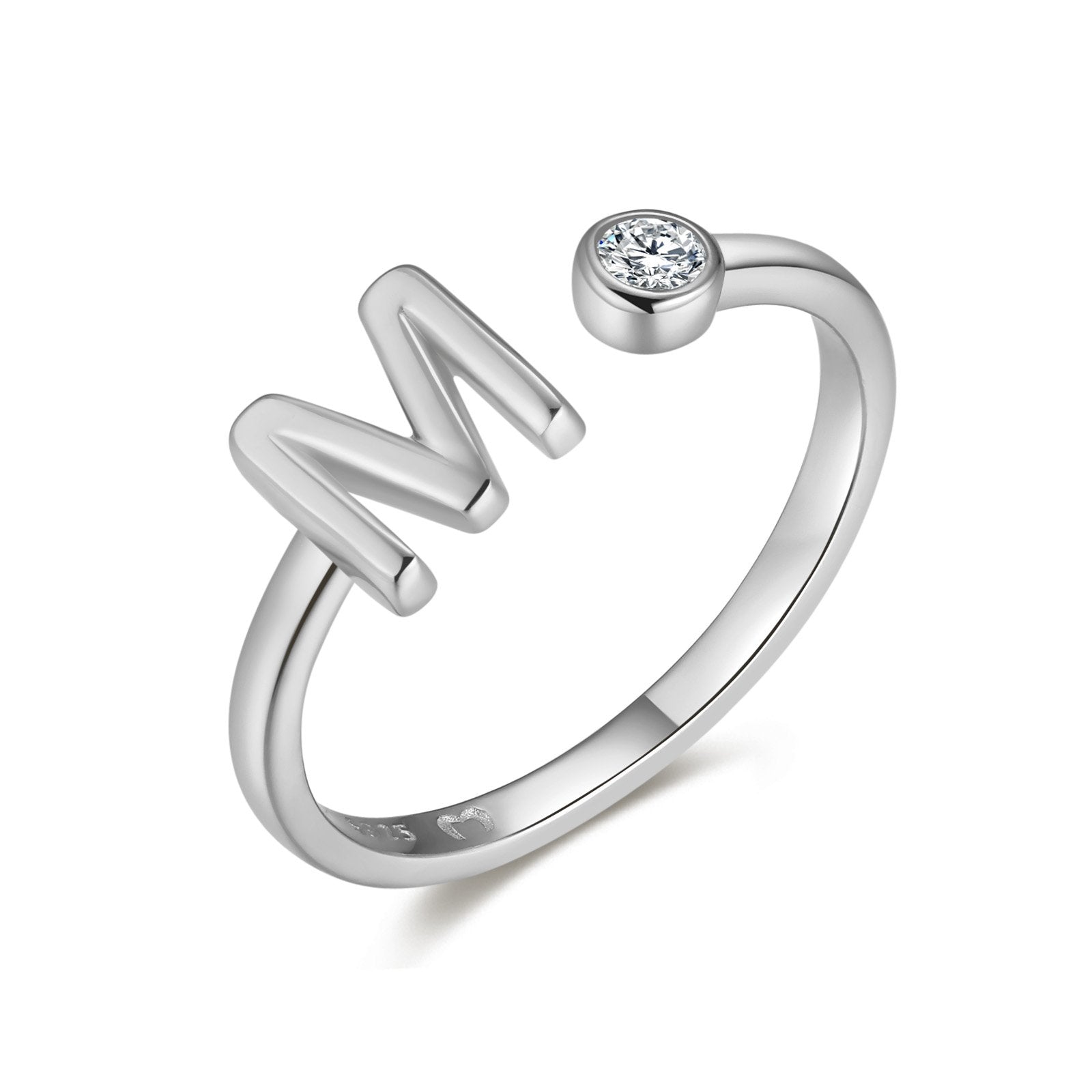 Bague "Top Lettre" ~ Argent Sterling