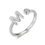 Charger l&#39;image dans la galerie, Bague &quot;Top Lettre&quot; ~ Argent Sterling
