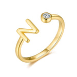 Charger l&#39;image dans la galerie, Bague &quot;Top Lettre&quot; ~ Argent Sterling
