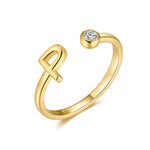 Charger l&#39;image dans la galerie, Bague &quot;Top Lettre&quot; ~ Argent Sterling
