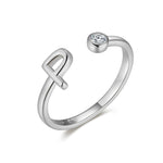 Charger l&#39;image dans la galerie, Bague &quot;Top Lettre&quot; ~ Argent Sterling
