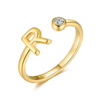 Charger l&#39;image dans la galerie, Bague &quot;Top Lettre&quot; ~ Argent Sterling
