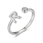 Charger l&#39;image dans la galerie, Bague &quot;Top Lettre&quot; ~ Argent Sterling
