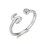 Charger l&#39;image dans la galerie, Bague &quot;Top Lettre&quot; ~ Argent Sterling

