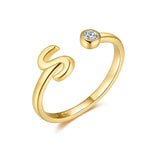 Charger l&#39;image dans la galerie, Bague &quot;Top Lettre&quot; ~ Argent Sterling

