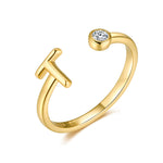 Charger l&#39;image dans la galerie, Bague &quot;Top Lettre&quot; ~ Argent Sterling
