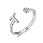 Charger l&#39;image dans la galerie, Bague &quot;Top Lettre&quot; ~ Argent Sterling
