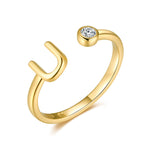 Charger l&#39;image dans la galerie, Bague &quot;Top Lettre&quot; ~ Argent Sterling
